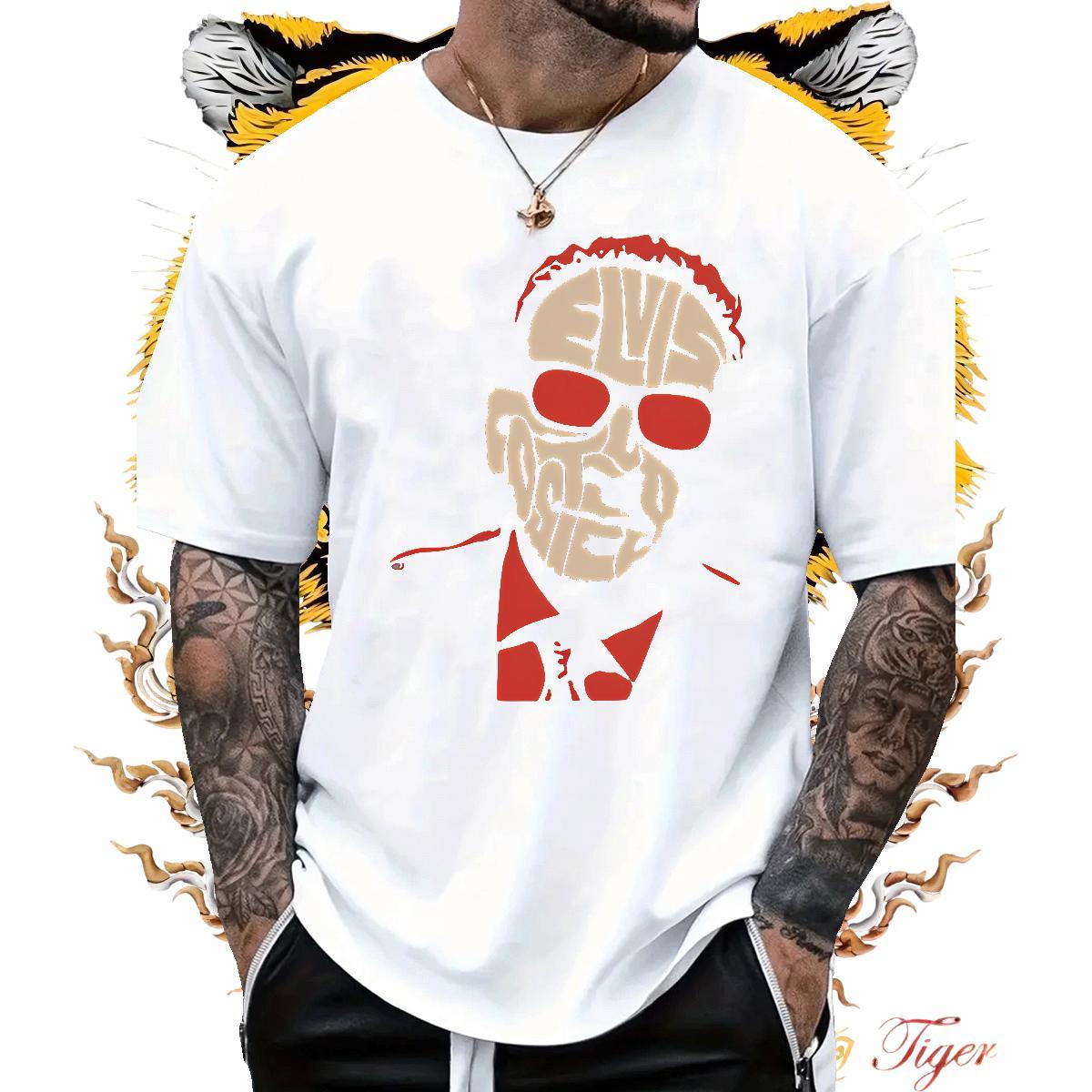 Brand Men Tops Tees 230g 100% Cotton Beach scary Breathable Man T Shirts Soft Custom Cartoon Tshirts