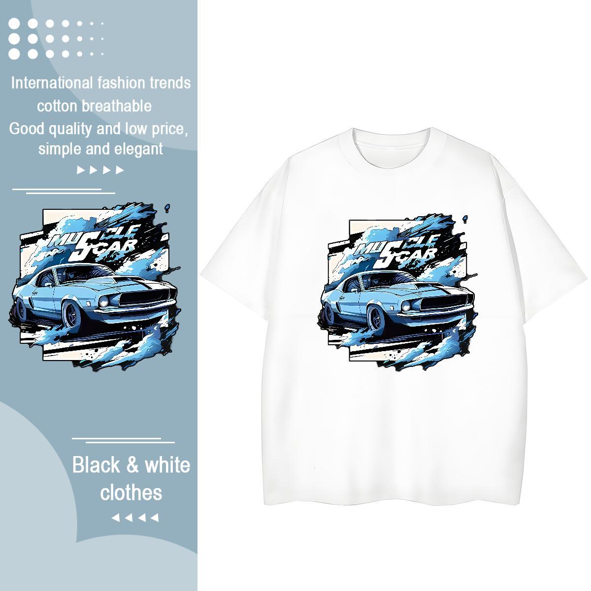Designer Woman T Shirts 100% Cotton 230g Breathable Soft Sports Casual car Tshirt for Man Woman Brand DIY Anime Wear