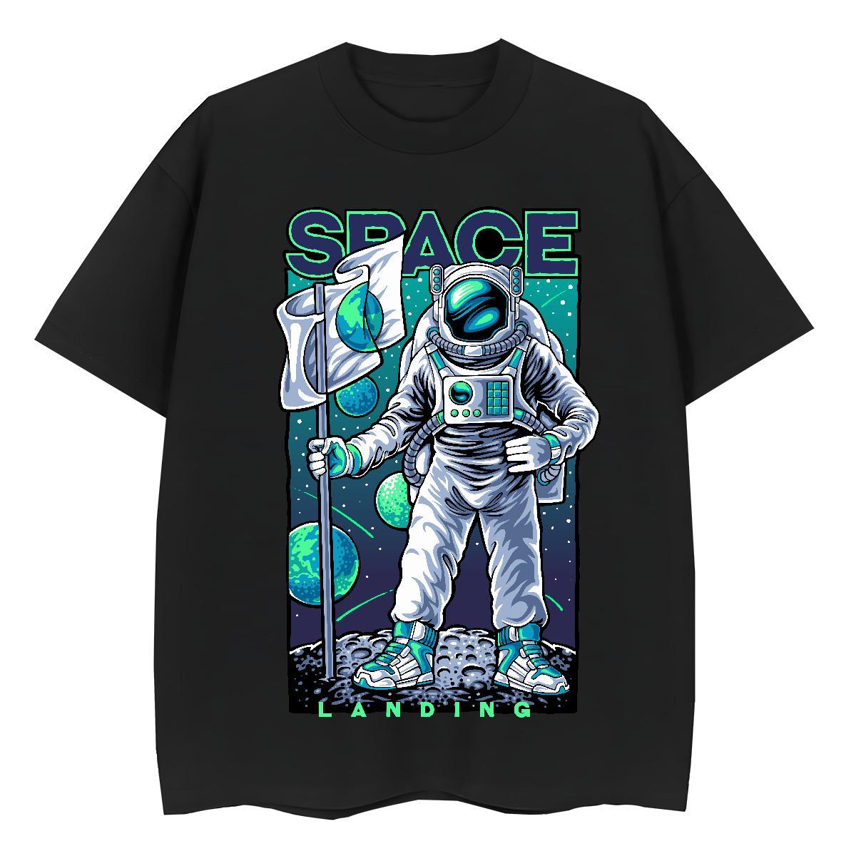 Unisex Womens Tshirts 230g Cotton universe Daily Wear Woman T Shirts Breathable Short Sleeve White Plus Size Tees Shirts