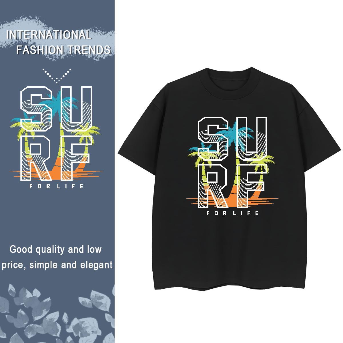 Fashion New T Shirts Women Breathable Crew Neck 230g 100% Cotton Women Tees Cartoon Printing L-4XL tree High Street Hip Hop Designer Tops Tees