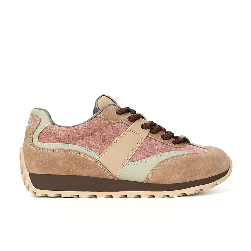 Ddmysports Premium Leather Edition Su Yinyin Same Style Color Blocked Thick Bottom Increased Lace Casual Sports Training Shoes For Women And Dad OUTDO