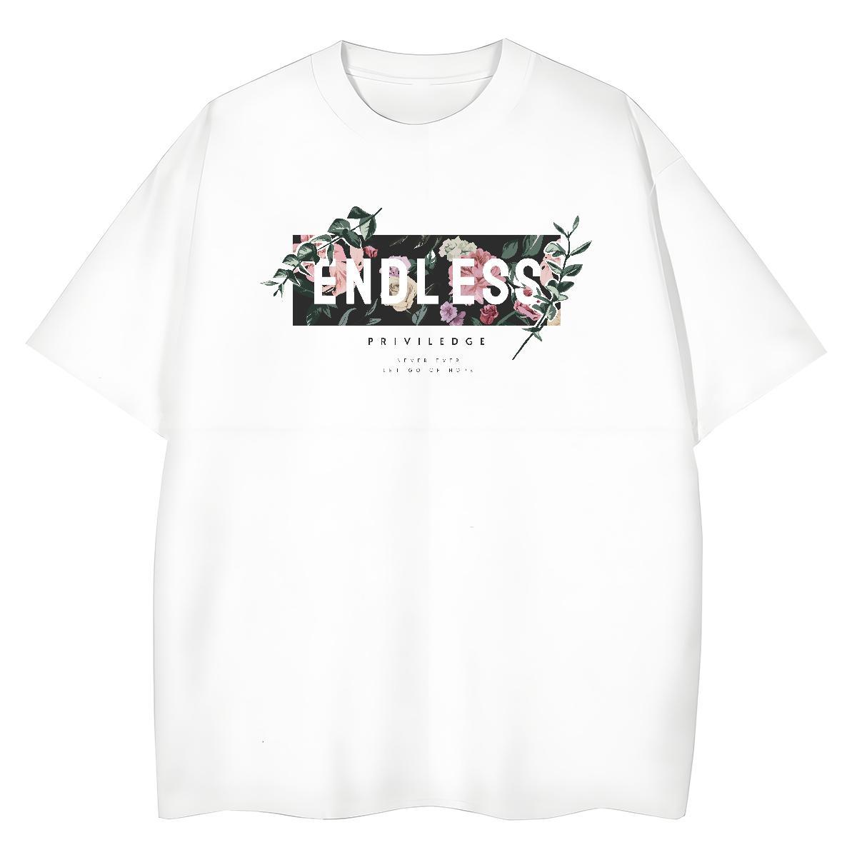 New T-Shirts for Women Breathable Crew Neck 100% Cotton 230g Woman Tshirt Skull flower Sports Street Wear Lady Clothes Shirt