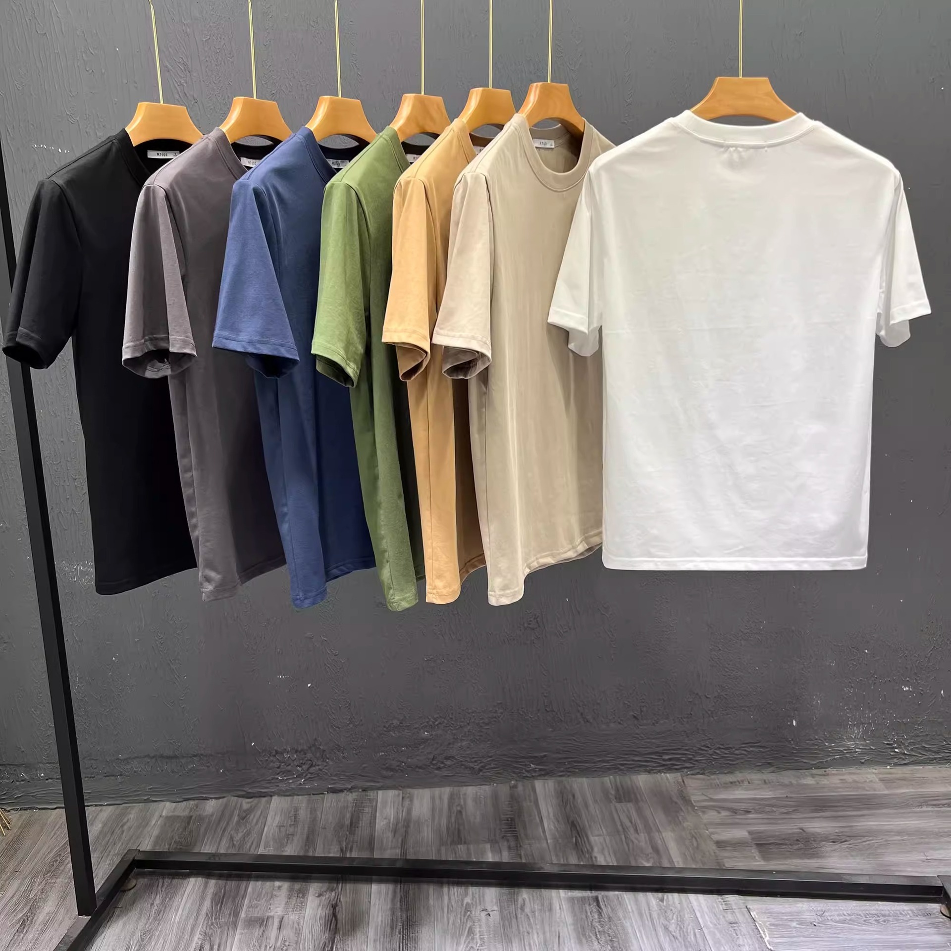 New Short Sleeved T-shirt Mens Round Neck Short Sleeved Mens Summer Trendy Style t Versatile Top Interwoven T-shirt Top