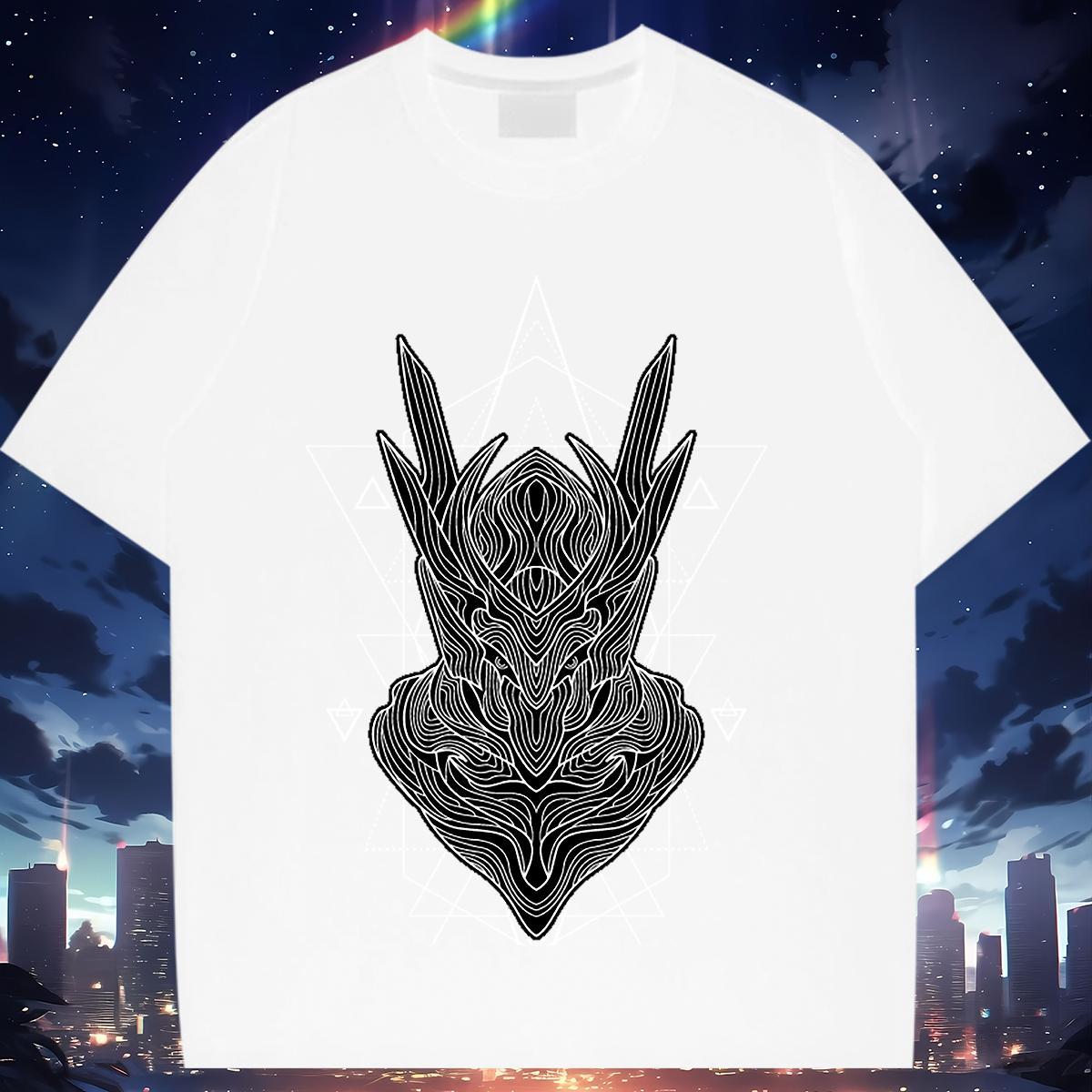 Popular Couples T Shirts 230g Cotton line Beach T-Shirts for Women Short sleeve Soft Oversized Clothings