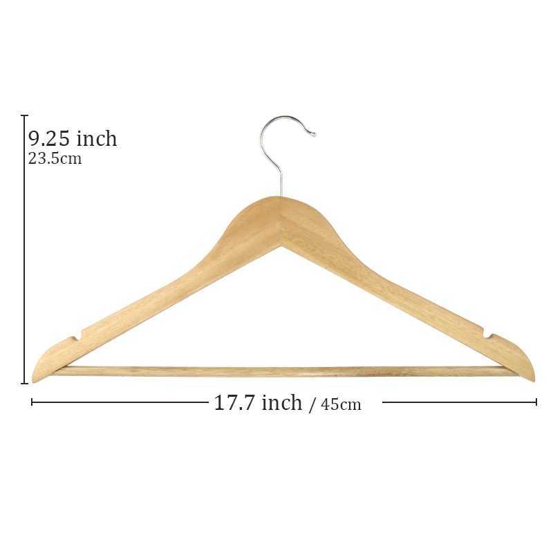 5/10/20/30PCS Wood Suit Hangers Non Slip Wooden Coat Hangers with Smooth Fnish Cut Notches 360 Swivel Hook Clothes HangersXJ240216