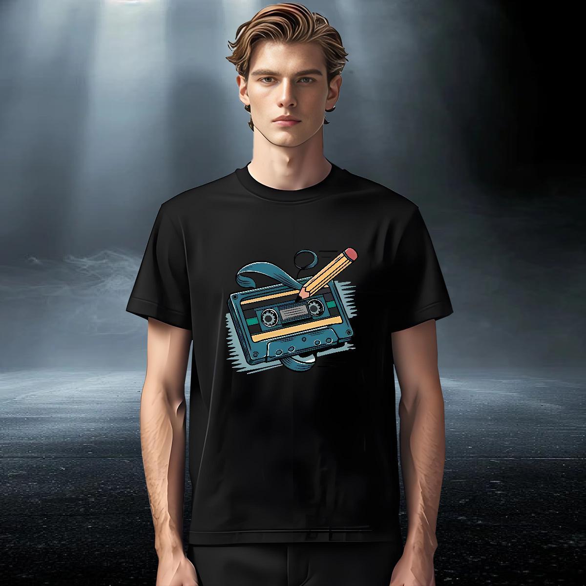Unisex Men Tshirts Daily Outfit 230g 100% Cotton Plus Size Custom Crew Neck Breathable radio Man T Shirts 2024 Top Tees