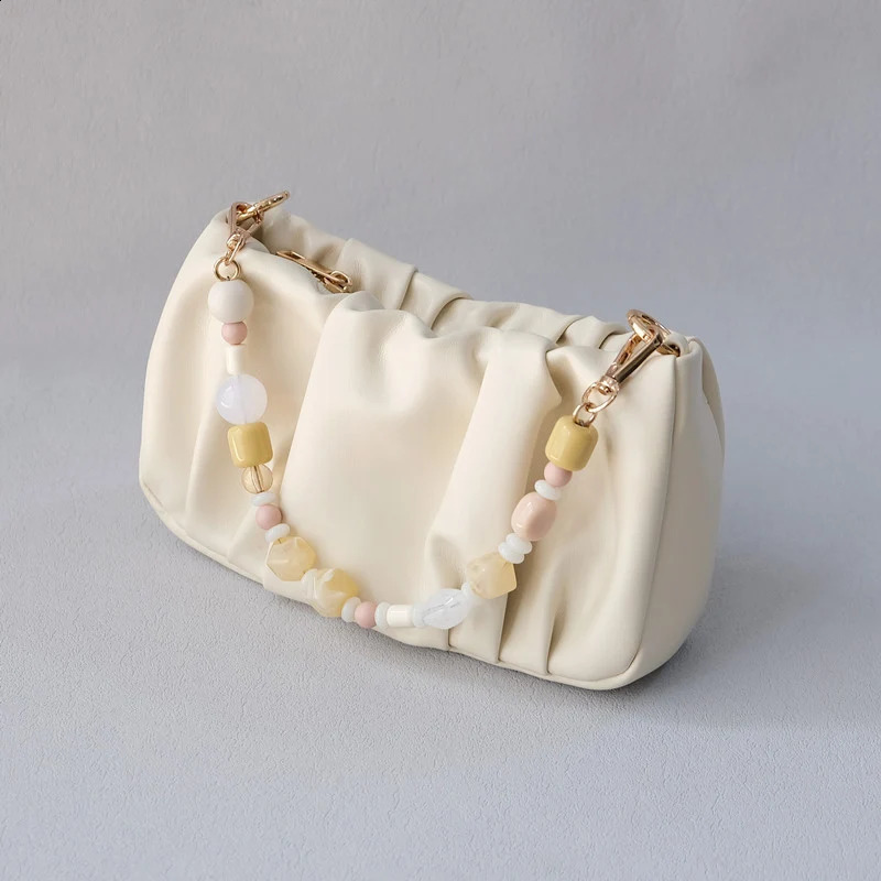 Woman Bag Strap Accessory Candy Blue Red Acrylic Resin Beads Parts Handcrafted Wristband Women Cute Bag Handle Chain 240821