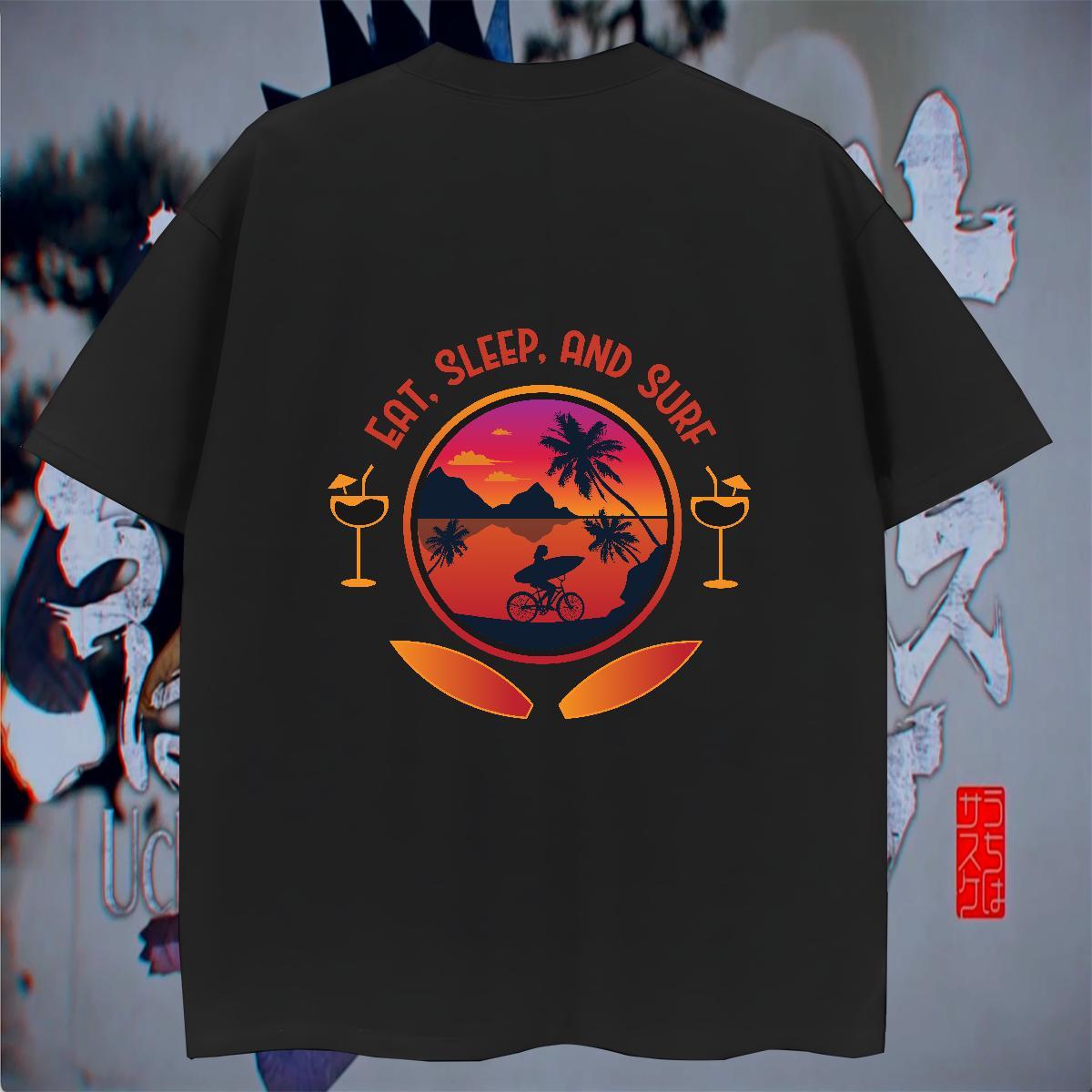 Brand Men Tees Street Wear 100% Cotton 230g Custom Printing Pure Cotton sea T Shirts Men Fashion Casual Tee Shirt