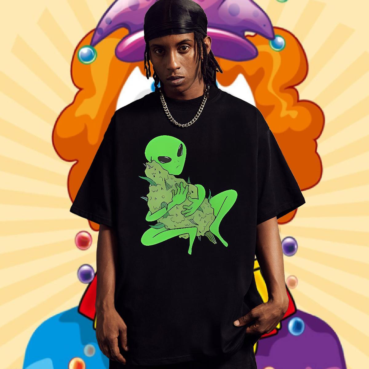 Brand extra-terrestrial Mens Tshirts 230g Pure Cotton T-Shirts Oversized Home Outdoor Breathable Soft TOP Quality Tees Shirts