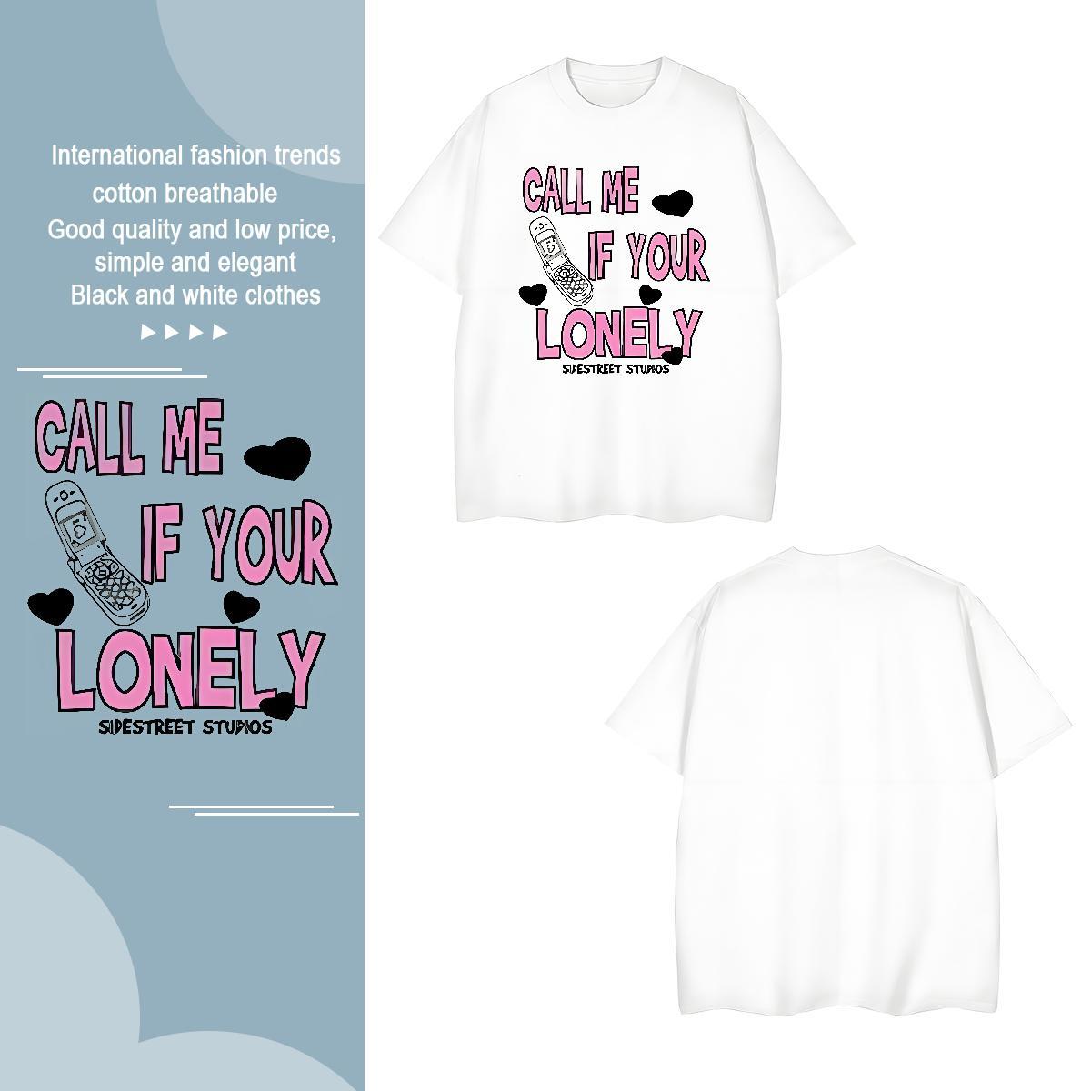 Popular love Men T Shirts Street Tshirts 230g 100% Cotton Casual New Breathable Custom Printing Wear