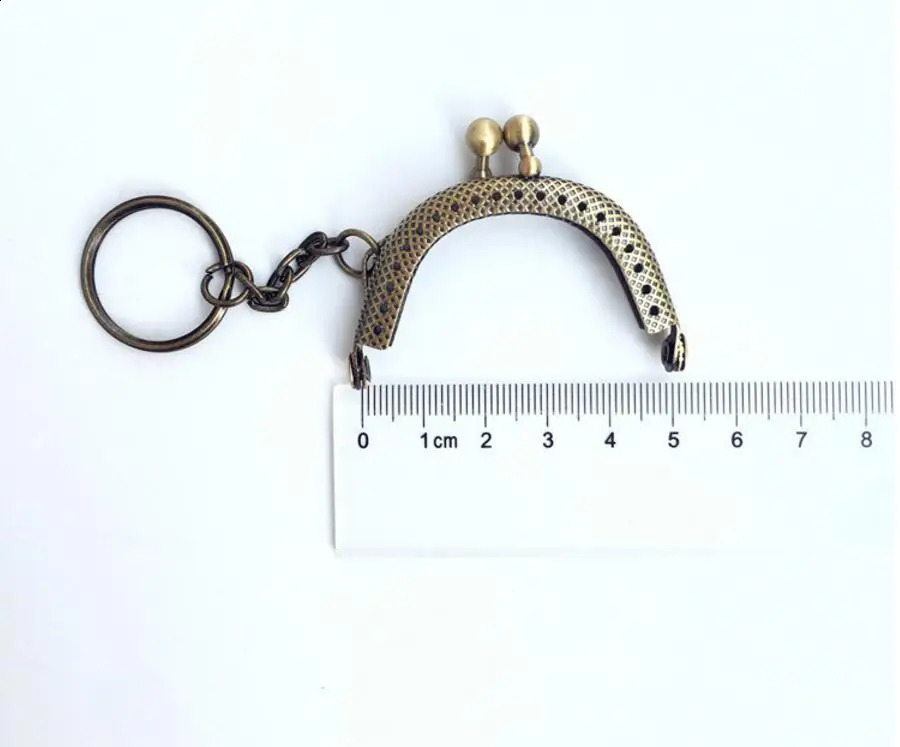 KISSDIY 20PCS 5CM Antique Bronze Silver Gold Metal Coin Wallet Frame with Keybag Handle Kiss Buckle DIY Bag Accessories 240821
