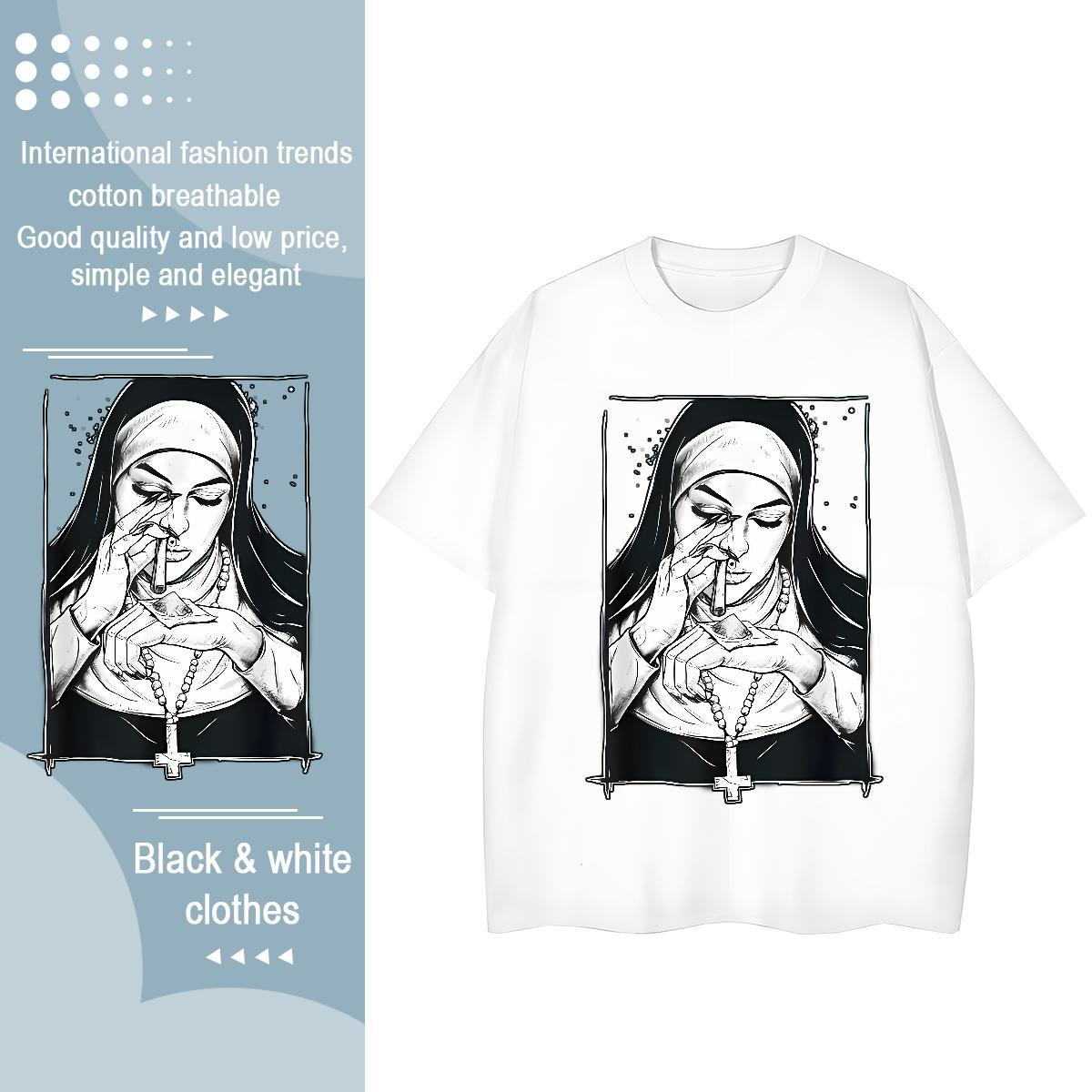Brand T-Shirts 230g 100% Cotton Breathable Short Sleeve Casual women Womens Tshirts High quality Anime Clothes