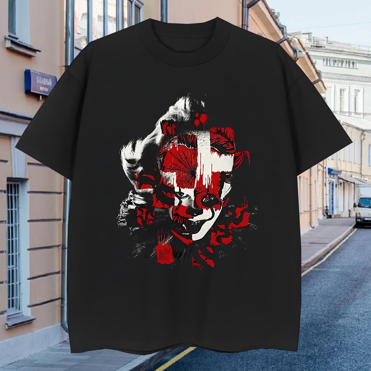 2024 New Outdoor Tshirts scary Crew Neck Breathable 230g Pure Cotton Man T Shirts Free Shipping Oversized Clothings