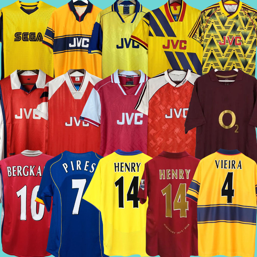 1982 1983 85 86 07 2014 Arsen RETRO HENRY BERGKAMP Soccer Jerseys 91 92 93 94 95 96 97 00 01 02 VIEIRA MERSON ADAMS VIEIRA Home Away thjird Football Shirt