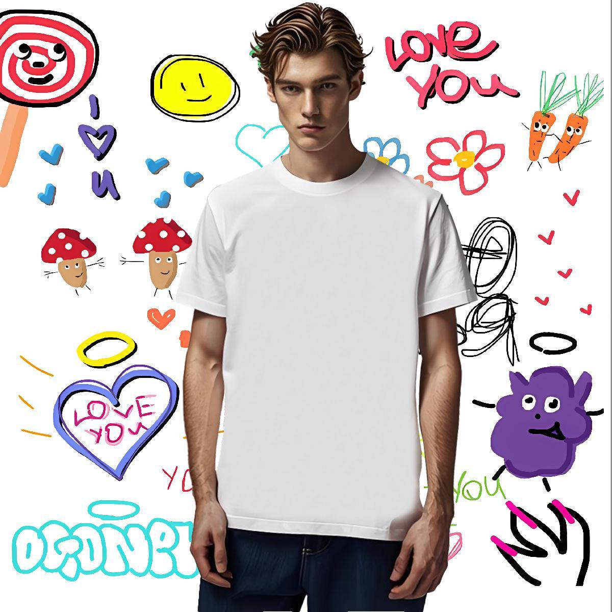 Unisex Fishing T-Shirts Casual Men Tshirts 230g Cotton Factory Direct Crew Neck Customized Tops