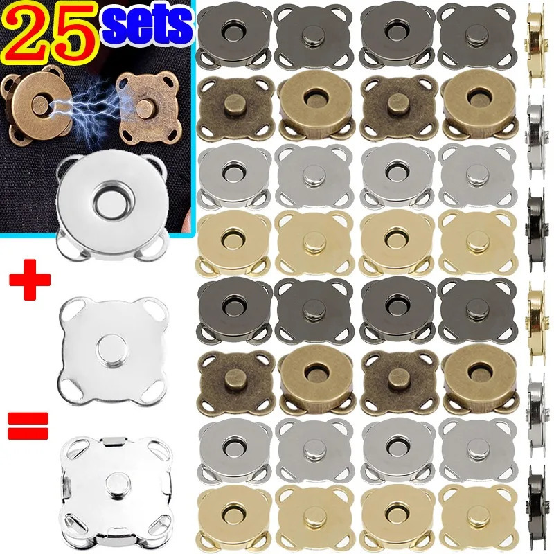 DIY bag magnetic button clothing magnetic Plum shaped button rose gold easy to install metal button clothing accessories bag accessories 240821