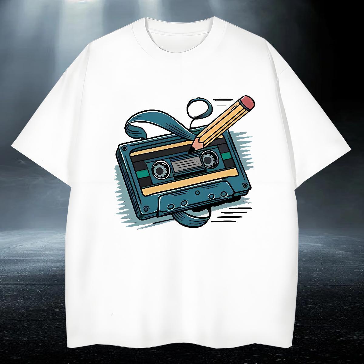 Unisex Men Tshirts Daily Outfit 230g 100% Cotton Plus Size Custom Crew Neck Breathable radio Man T Shirts 2024 Top Tees