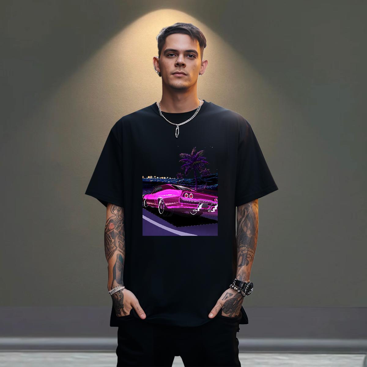 TOP Quality Men Tshirts Anime Printing Street 230g 100% Cotton Custom Anime O Neck Short Sleeves beach Man T Shirts Fashion New Top Tees