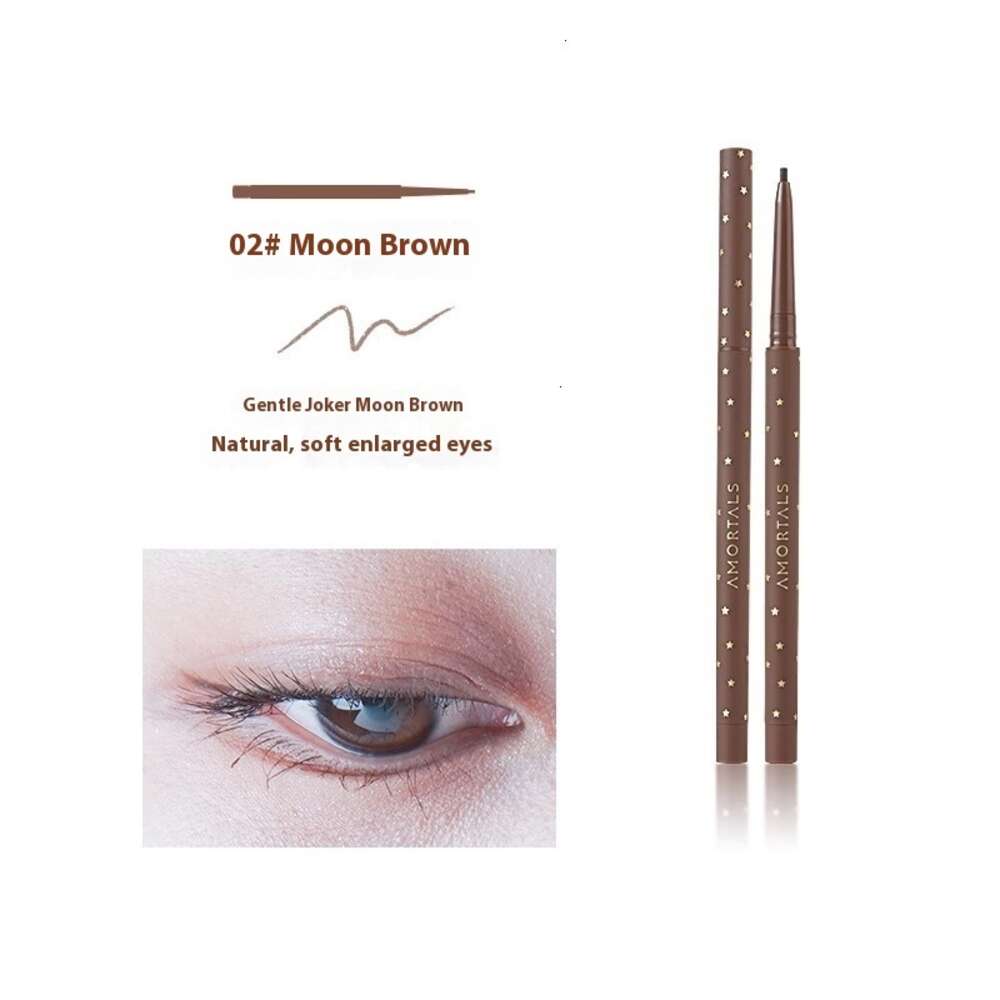 Waterproof Ernuulo Eyeliner Gel Pen with Ultrafine Tip - Longlasting Anti-Smudge Brown Shade