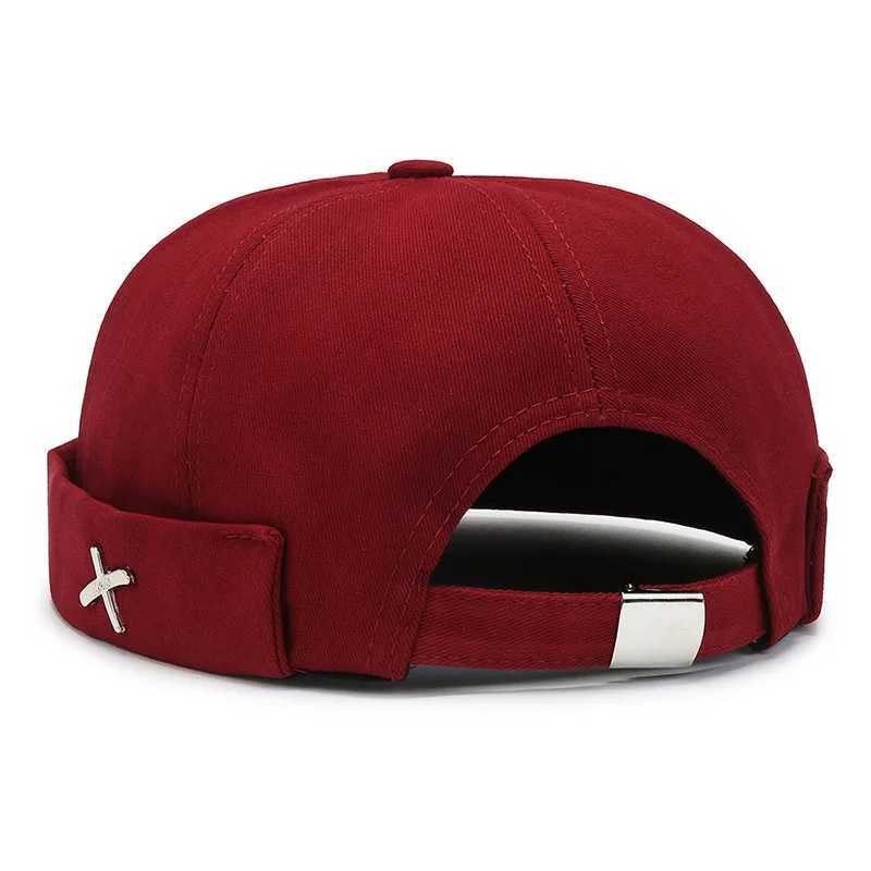 Retro dome hat cotton velvet free skull hat suitable for women adjustable hat Beanies Street portable Docker hat hip-hop hat W240821