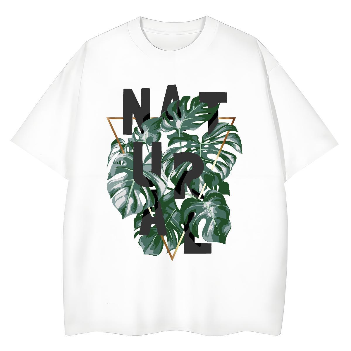 DIY T-Shirts for Women Breathable Short Sleeve 100% Cotton 230g Woman Tshirt Custom Print Plus Size tree Daily Outfit Female Tops Shirt