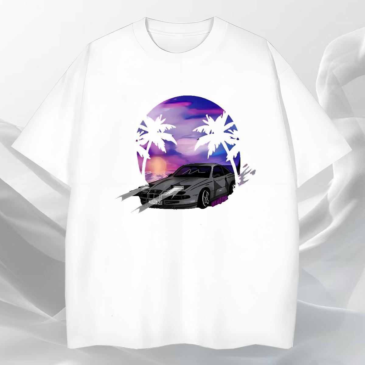 Loose Fit Mens Tshirts Casual Daily Wear 230g Pure Cotton Skull O-Neck Short Sleeve beach T-Shirts for Men Wholesale Tees