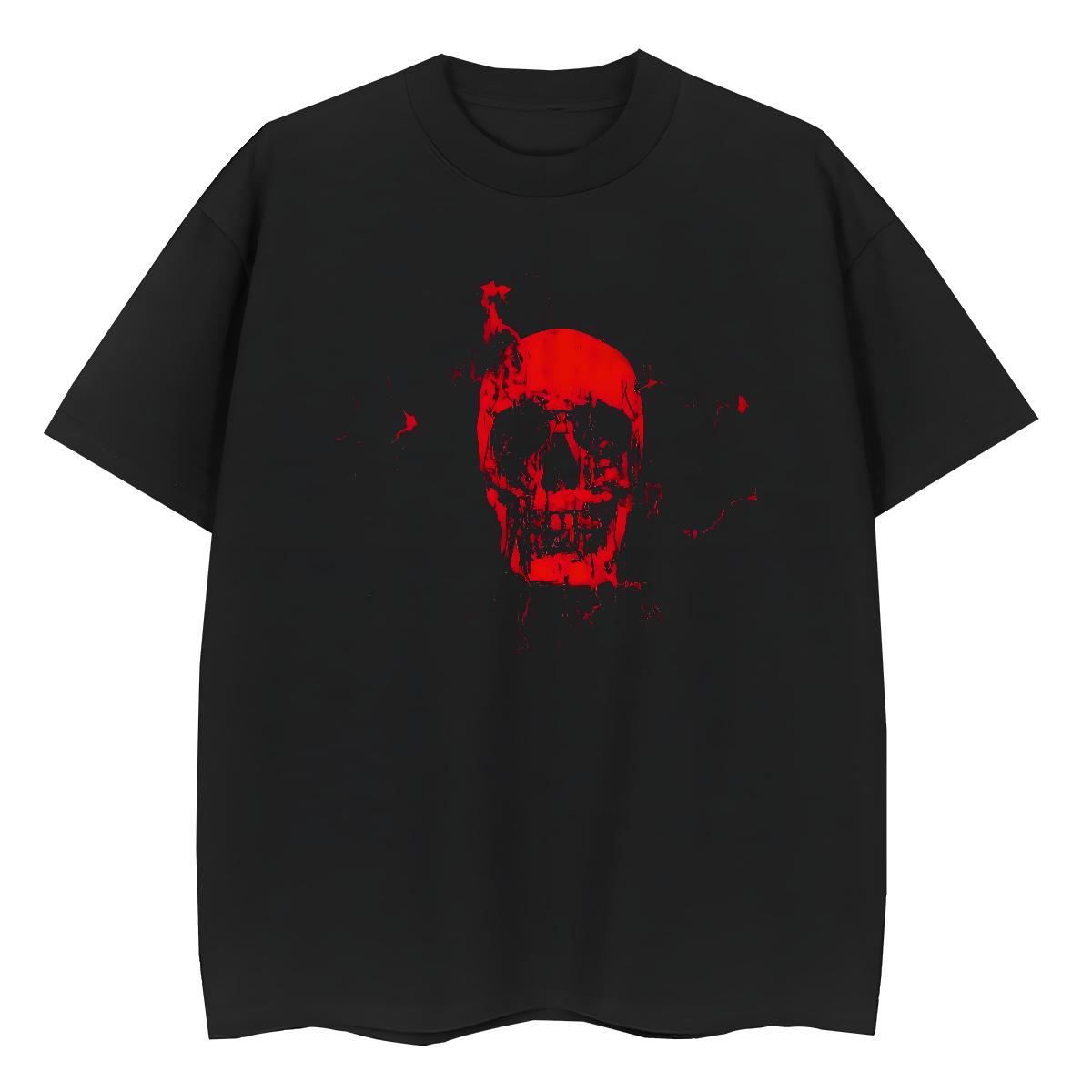 2024 Designer Men Clothes T-Shirt 100% Cotton 230g Sport skull Short Sleeve Soft T shirt Wholesale Plus Size Custom Tees Shirts