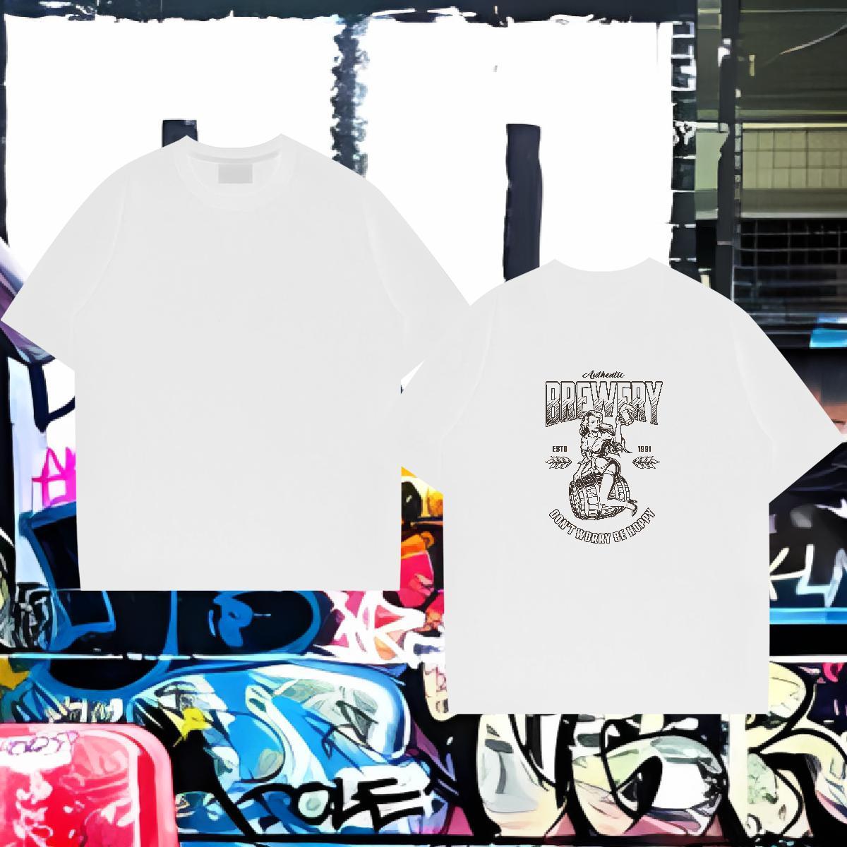 Cool Design Men T Shirts 230g 100% Cotton character Street Wear Oversized Breathable Soft Mens Tshirts Custom Tees Shirts