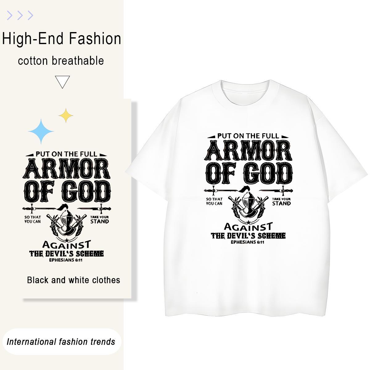 Loose fit Unisex Tshirts 230g Pure Cotton letter Casual Sport T-Shirts Crew Neck White Plus Size Clothes
