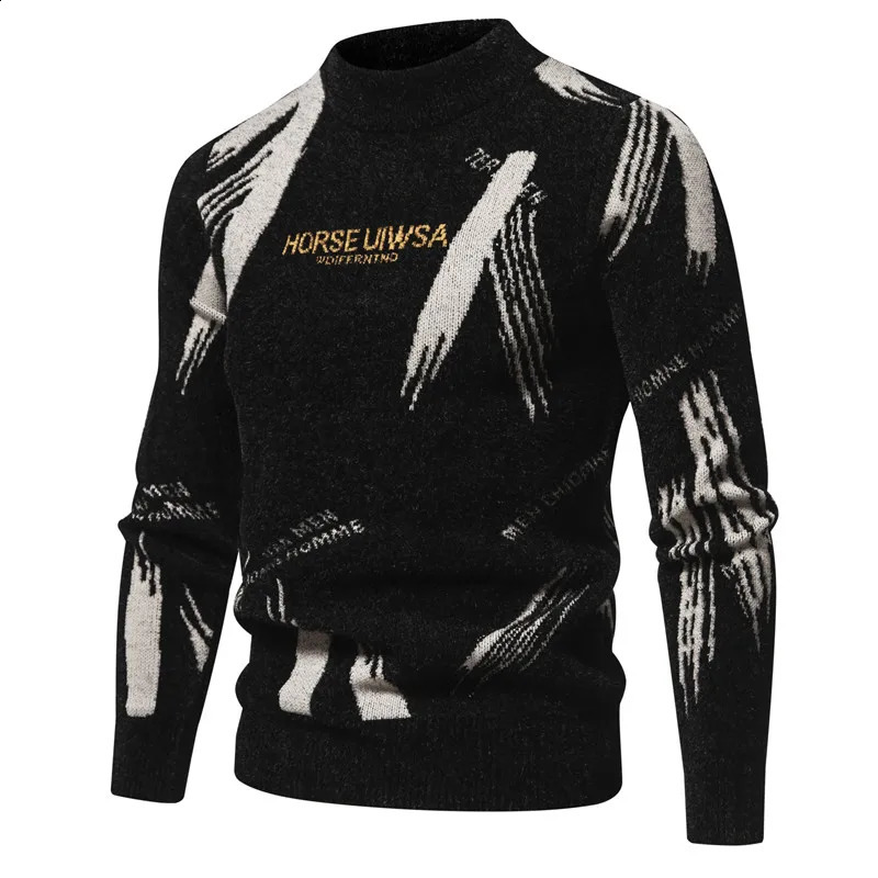 Mens sweater soft comfortable fashionable warm knit mens clothing 240821