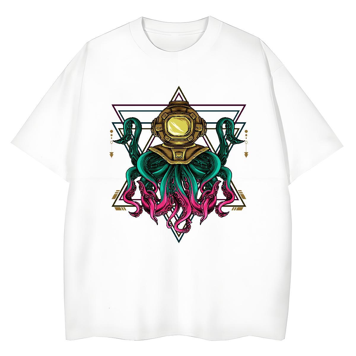 Fashion New Woman T Shirts O Neck Short Sleeves 230g 100% Cotton Couples T Shirts Cartoon Print ET High Street Hip Hop Designer Tops