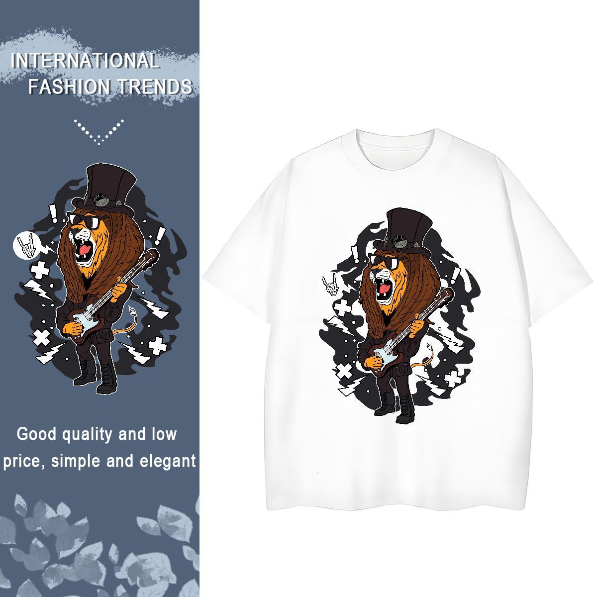 Casual New Woman T Shirts Round Neck Short Sleeve 100% Cotton 230g Lady T shirt Cartoon Printing L-4XL fashion Street Female Top Tees