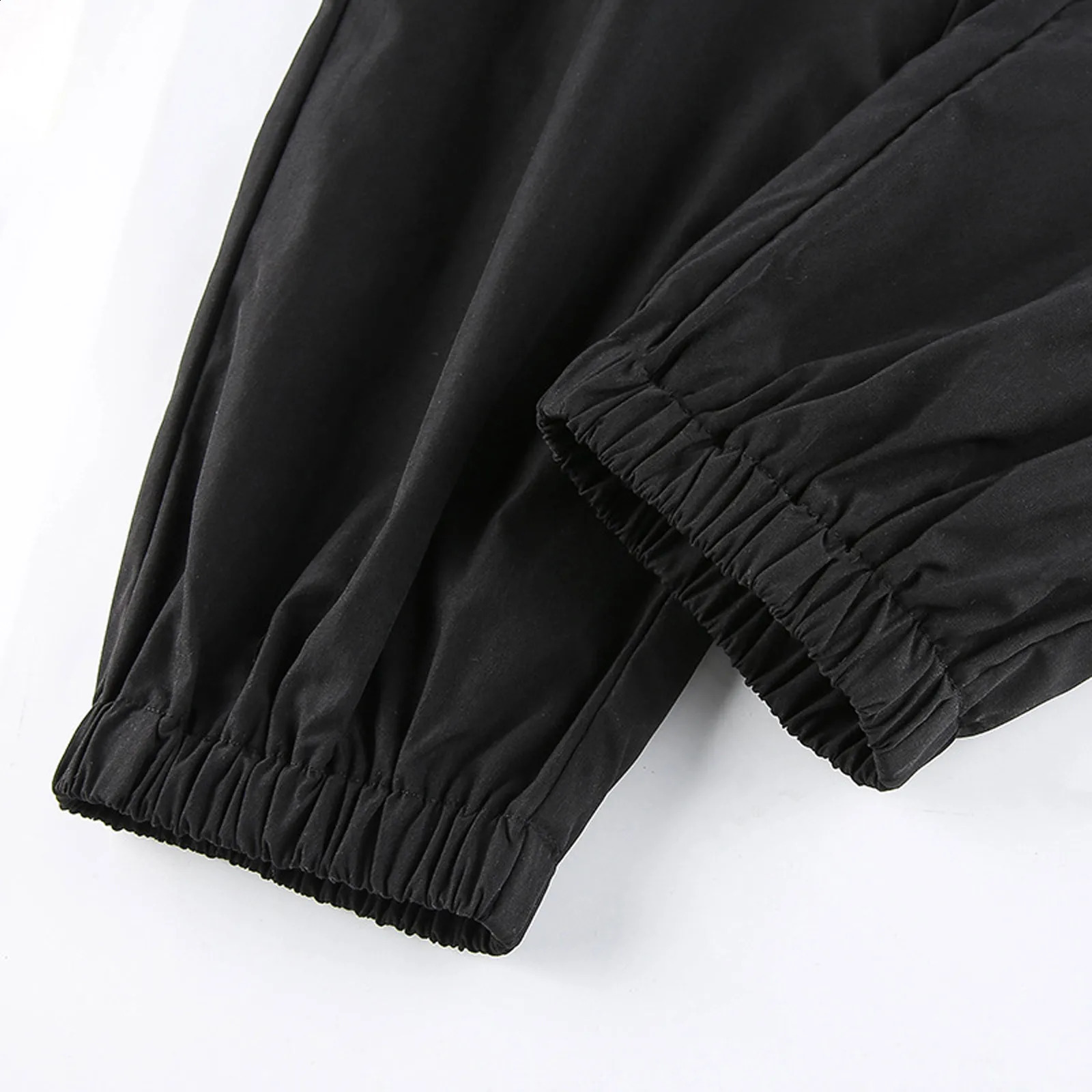 Sweatpants Women Autumn Cargo Pants Hollow Punk Workwear Belt Buckle High Waist Zipper Pants Y2k Street Retro Loose Pants 240821