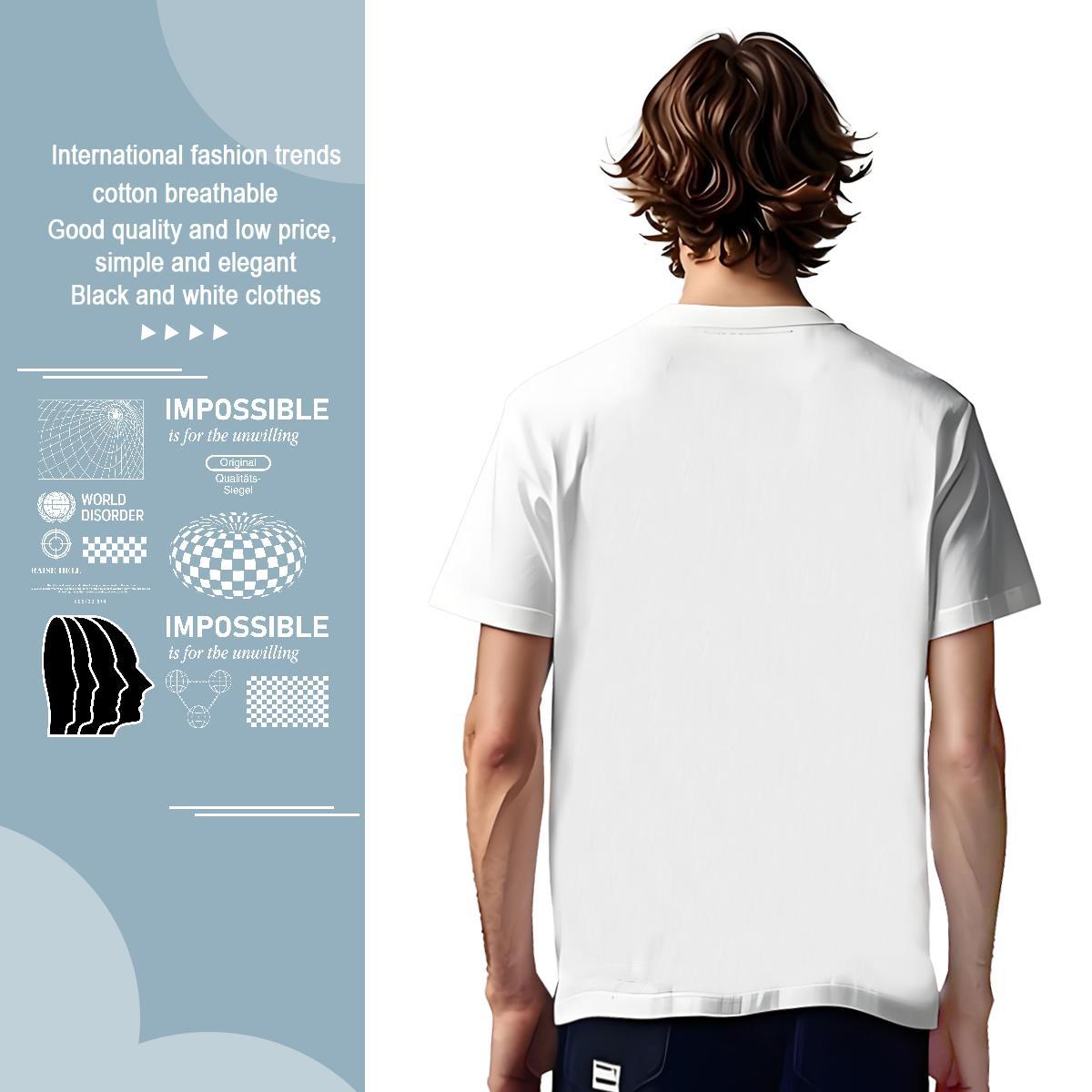 Cool Design side face Mens T Shirts Home Outdoor Couples T Shirts 230g Cotton New Arrival Crew Neck Asian Size Tshirts