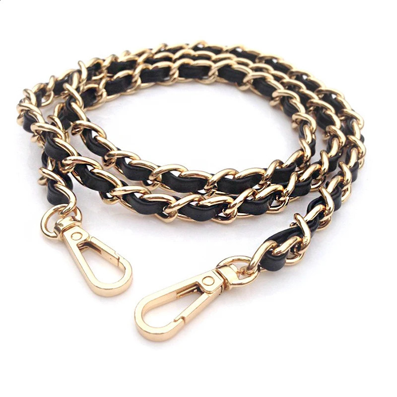 100~130cm Bags Straps Chain Purse Leather Metal Chains With Buckles Shoulder Handbag Handles Bag Parts Accessories KZ151321 240821