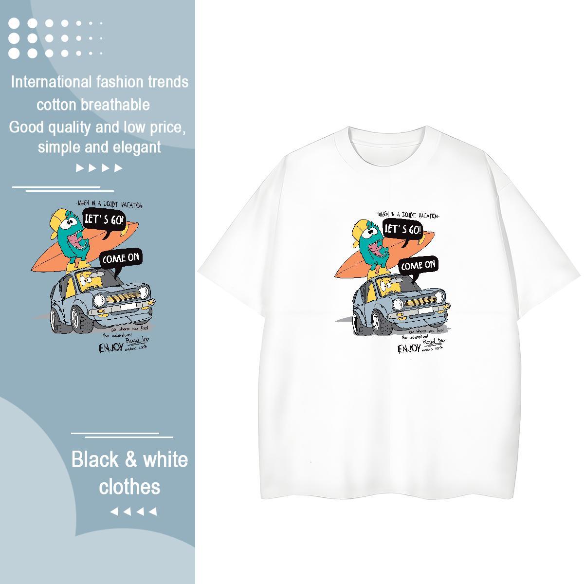 Comfortable Women Tees 230g Cotton USA Sports Casual Woman T Shirts O Neck Short Sleeves DIY Anime Tee Shirt