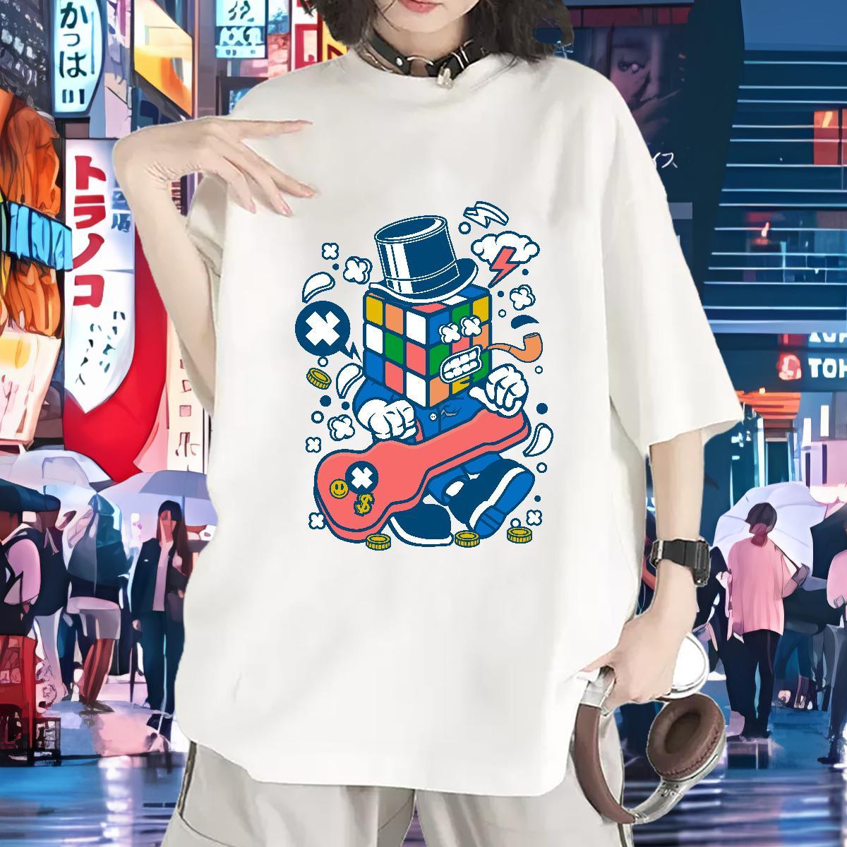 2024 Designer Women T Shirts Short Sleeve O-Neck 230g 100% Cotton Lady T shirt Custom Printed ET Hip Hop Street High quality Wear