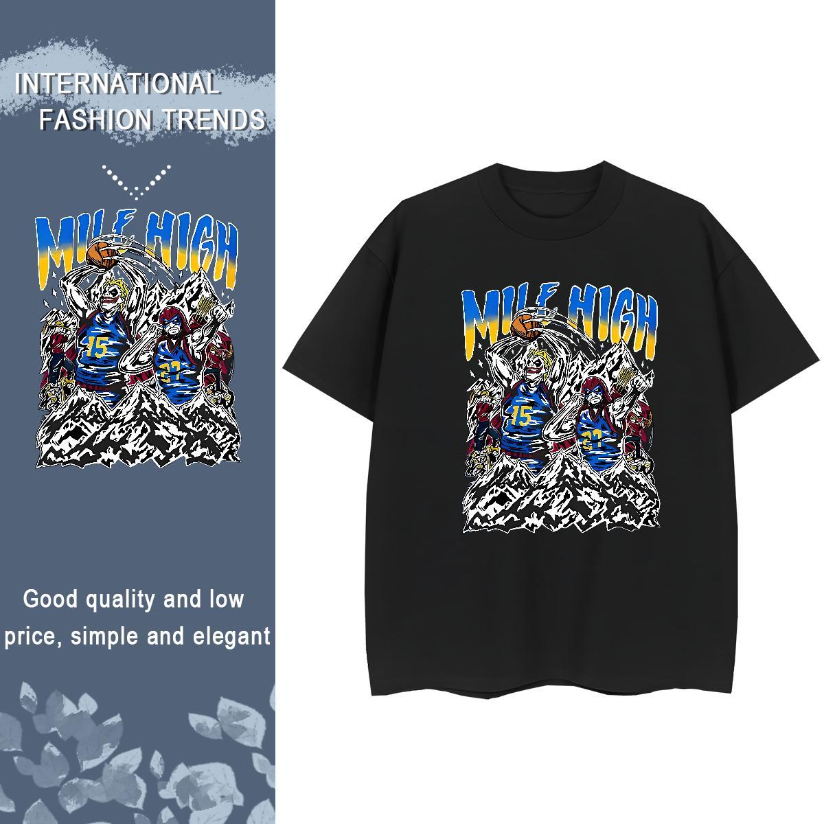 Fashion New T-Shirts for Women 230g Cotton Breathable Crew Neck Casual Beach skull Couples T Shirts High quality Black Oversized Tops Tees