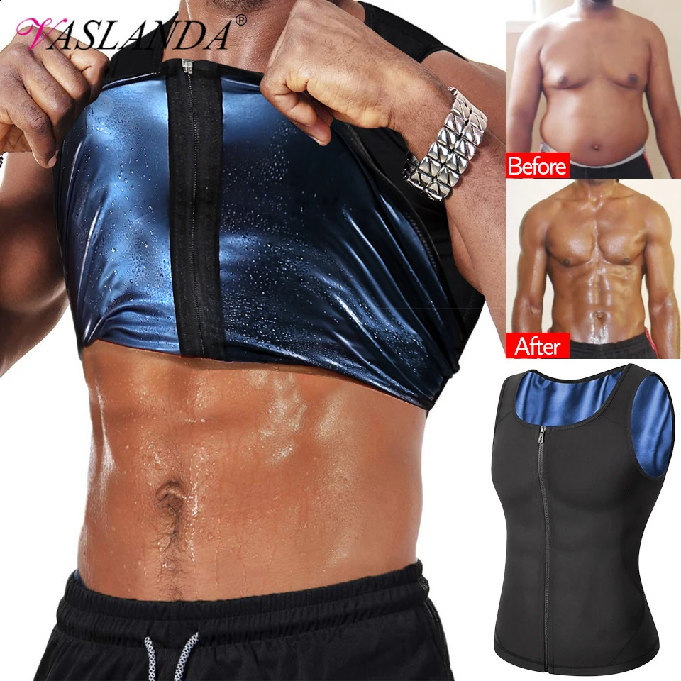 Men Body Shaper Waist Trainer Tank Tops Sweat Vest Sauna Suit Slimming Underwear Weight Loss Undershirt Workout Shapewear Shirts 240822