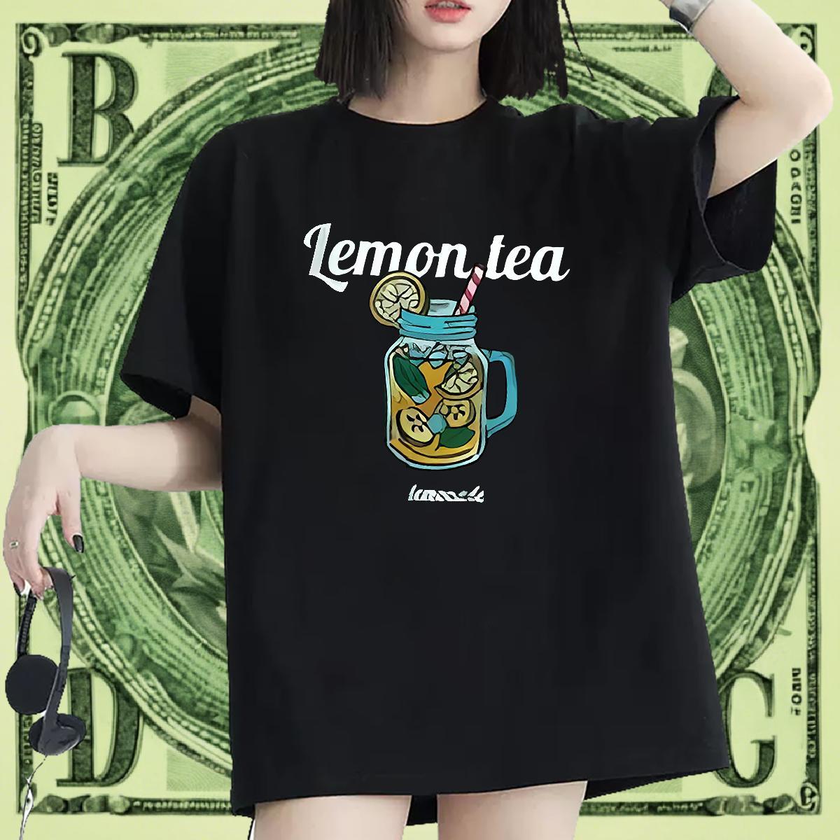 Popular Women Tees 100% Cotton 230g icon Casual Daily Wear T-Shirts Breathable Crew Neck Anime Oversized Clothings