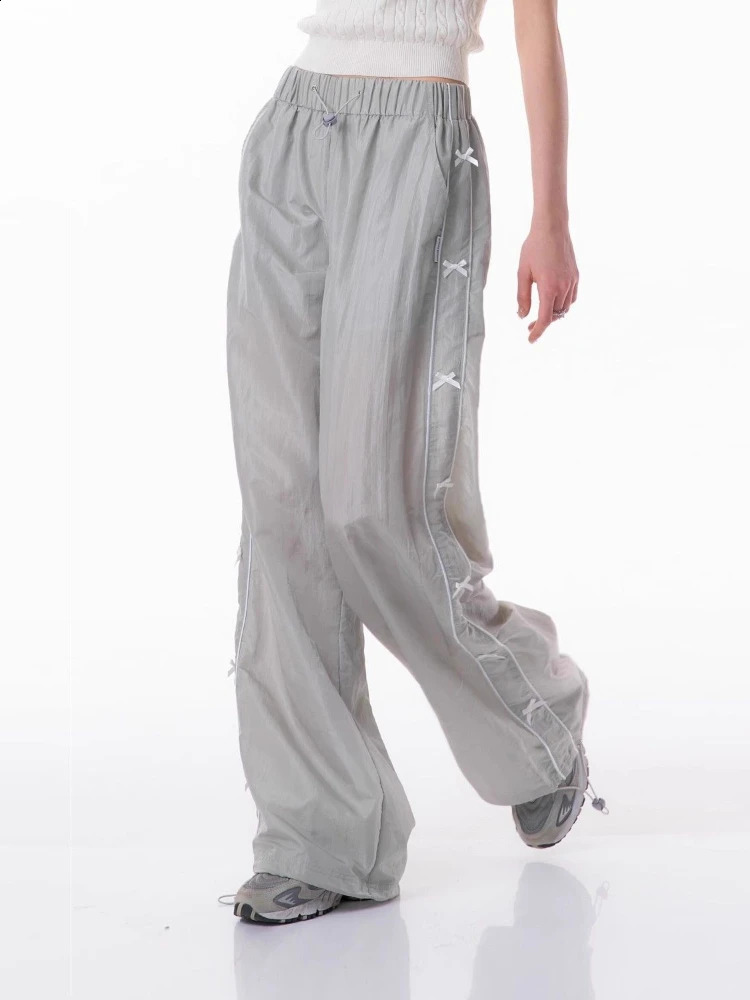 ADAgirl Pink Y2k Casual Sweatpants Women Hip Hop Fashion Street Baggy Bows Summer Sports Pants Harajuku Retro High Waist Joggers 240821