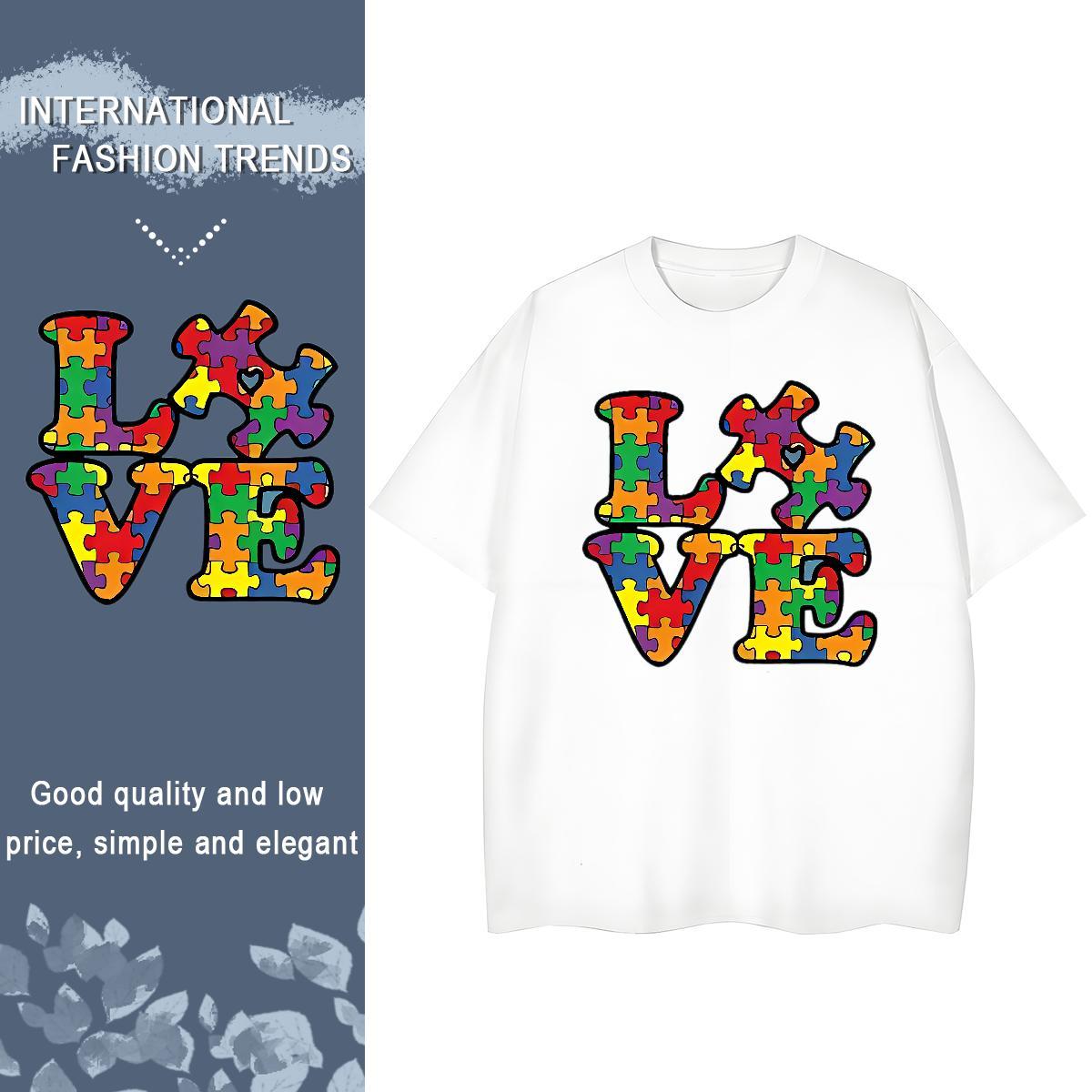 Lady Womens Tshirts 230g 100% Cotton letter Street T-Shirts Crew Neck Breathable Custom Printing Clothings