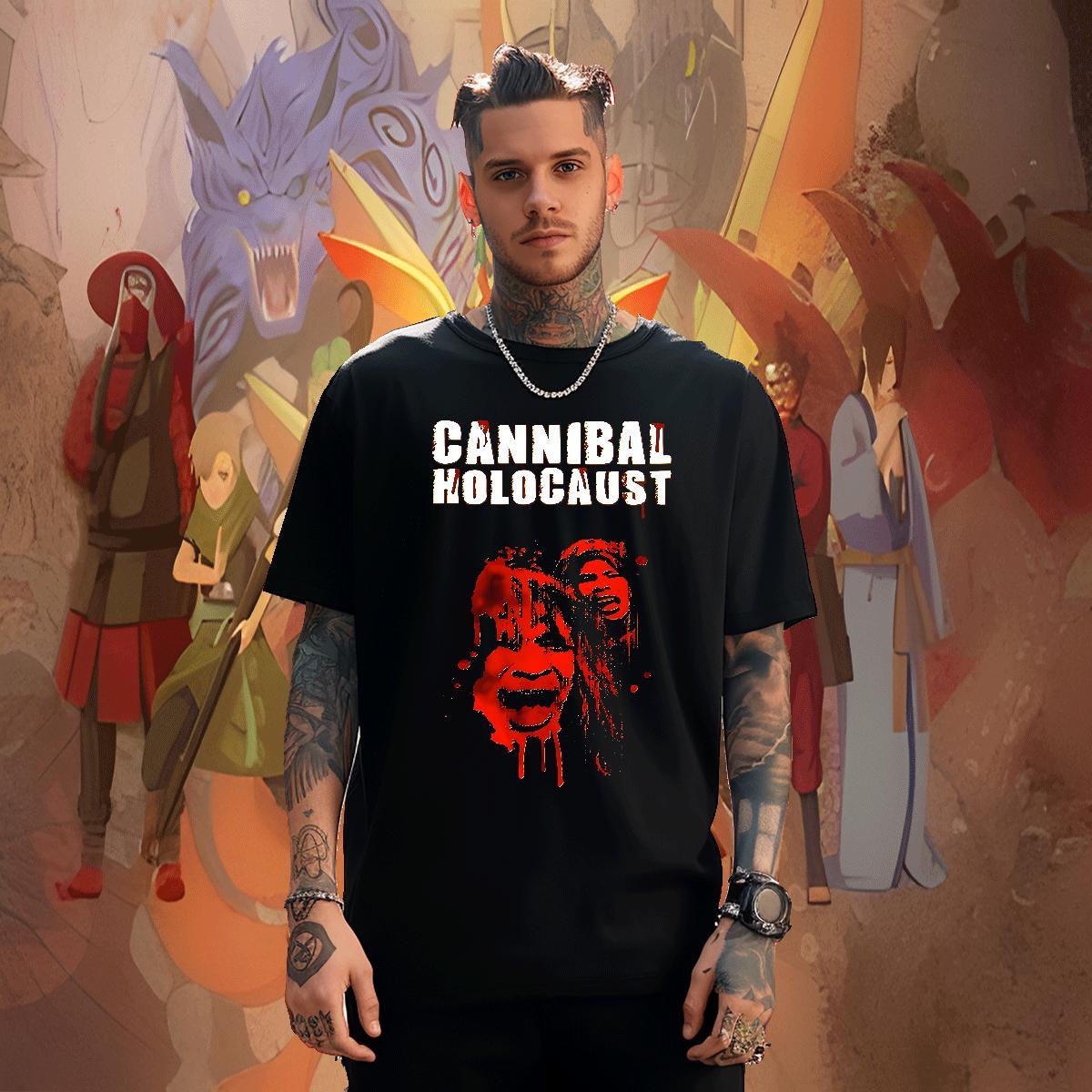 Custom Sport Men Tshirts scary O Neck Short Sleeves 230g Cotton Men T Shirts Comfortable Custom Anime Tops Shirt