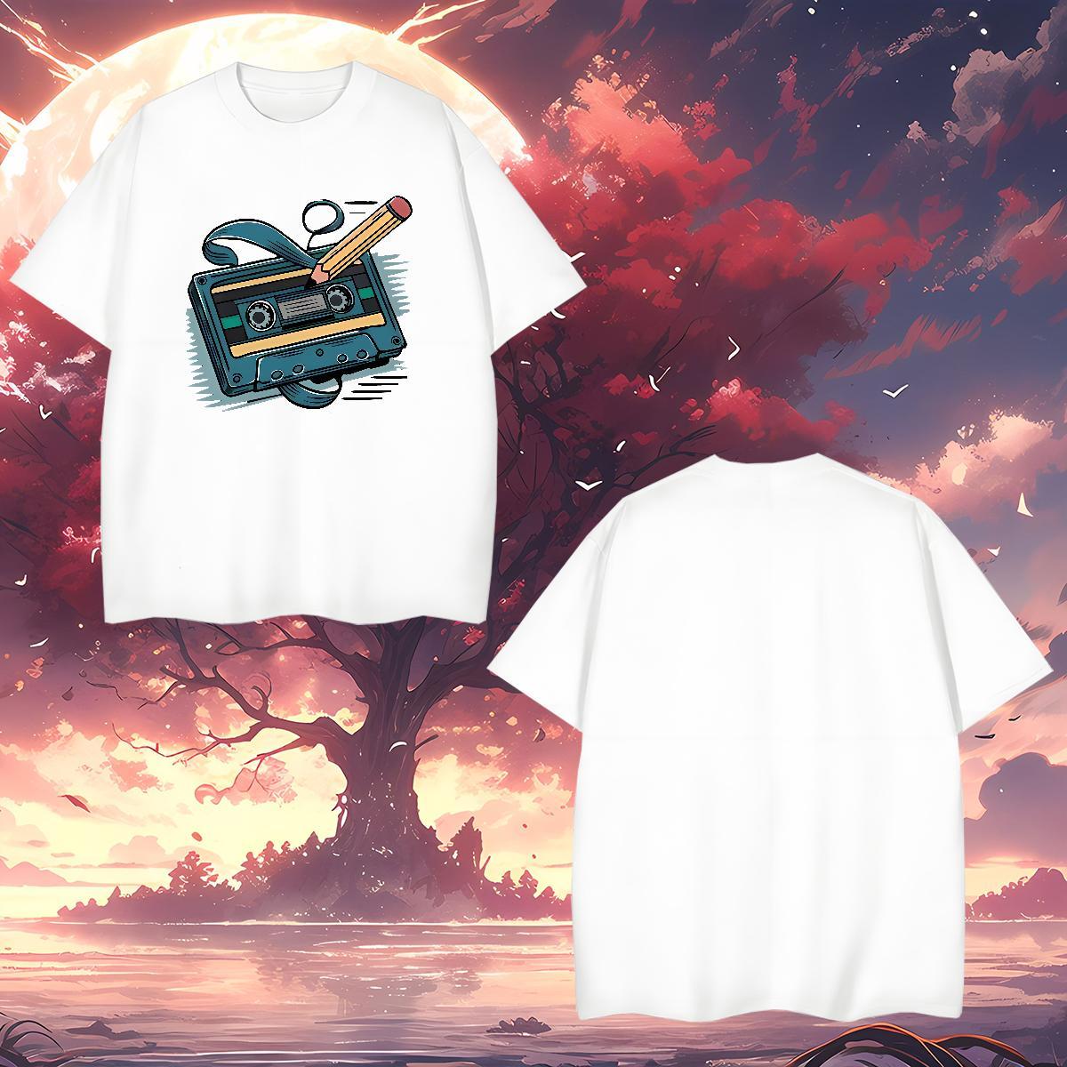 Soft radio T Shirt For Man Daily Outfit Men Tshirts 230g Pure Cotton Designer Crew Neck DIY Printed Clothings