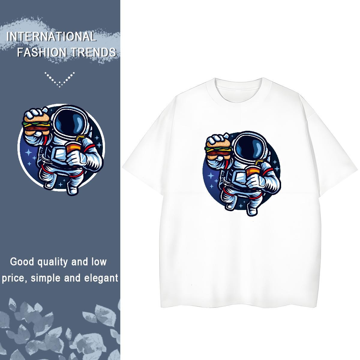 Designer Nice Tshirt for Man Woman 230g Cotton cosmonaut Summer Casual T Shirt For Woman Crew Neck Custom Print Plus Size Wear