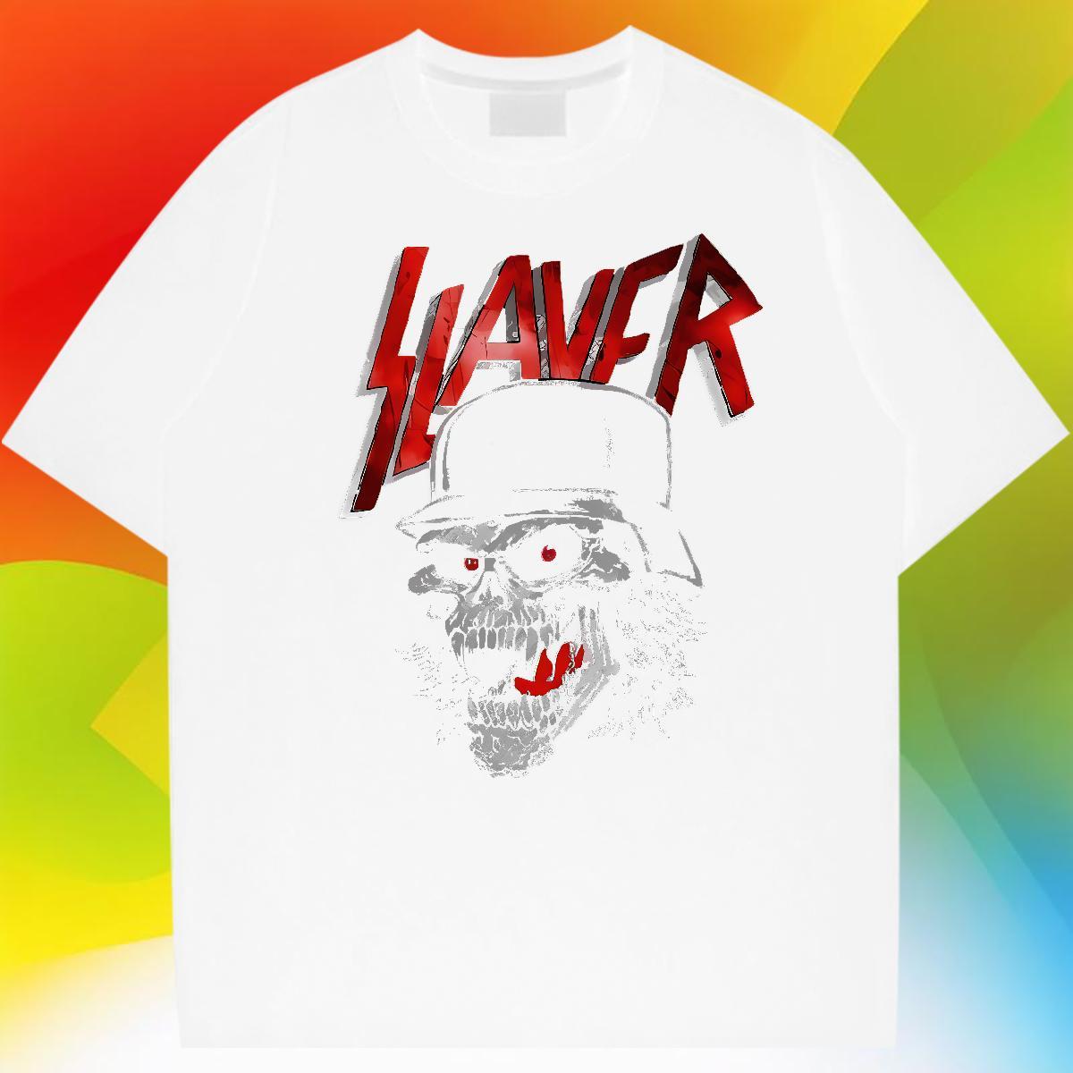 Free Shipping Daily Wear Men Clothes T-Shirt scary Breathable Short Sleeve 230g Pure Cotton T Shirt For Man Brand Customized Print Top Tees