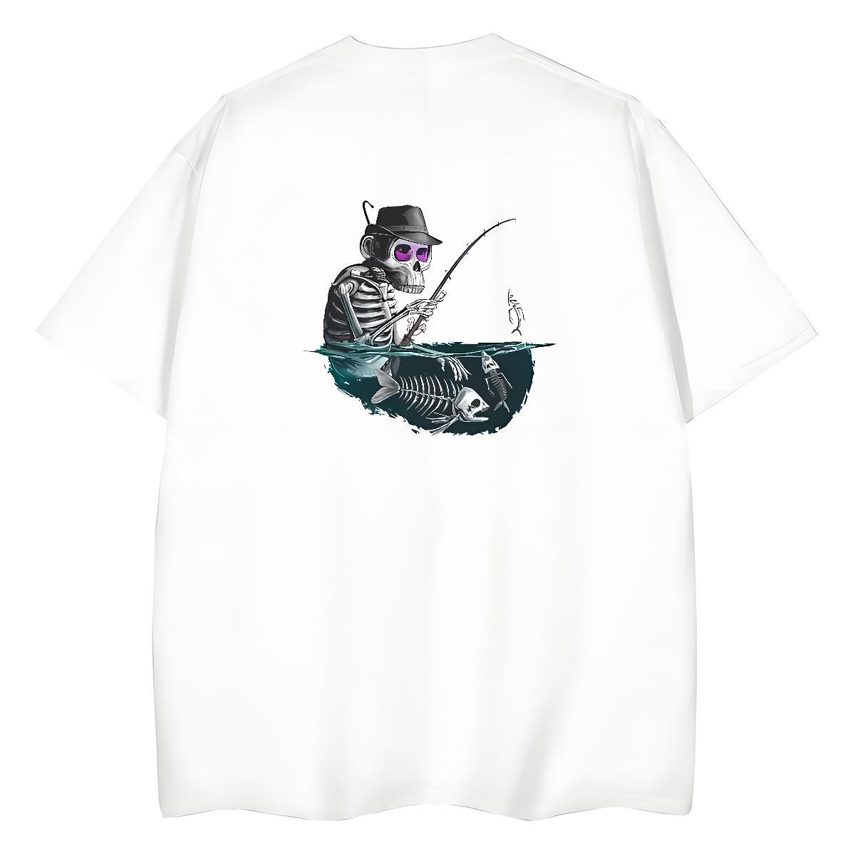 Fashion Casual T-Shirts 230g Cotton Comfortable Sport skull Lady T shirt Brand Plus Size Custom Top Shirts