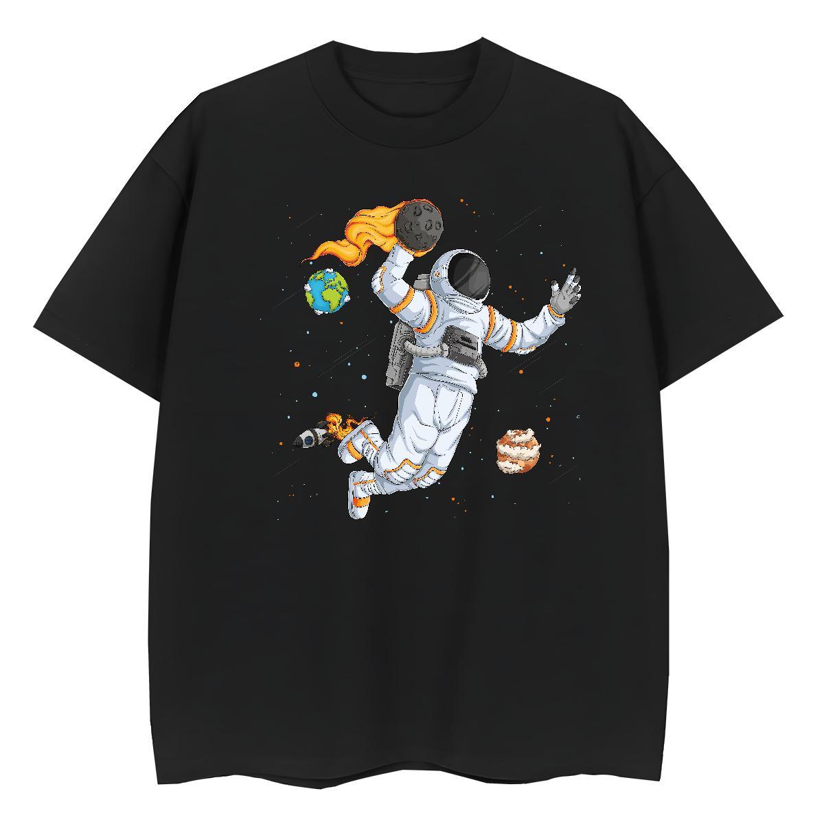 Lady Tshirt for Man Woman 230g 100% Cotton cosmonaut Casual Sport T Shirts Women Breathable Short Sleeve Customized Tee Shirt
