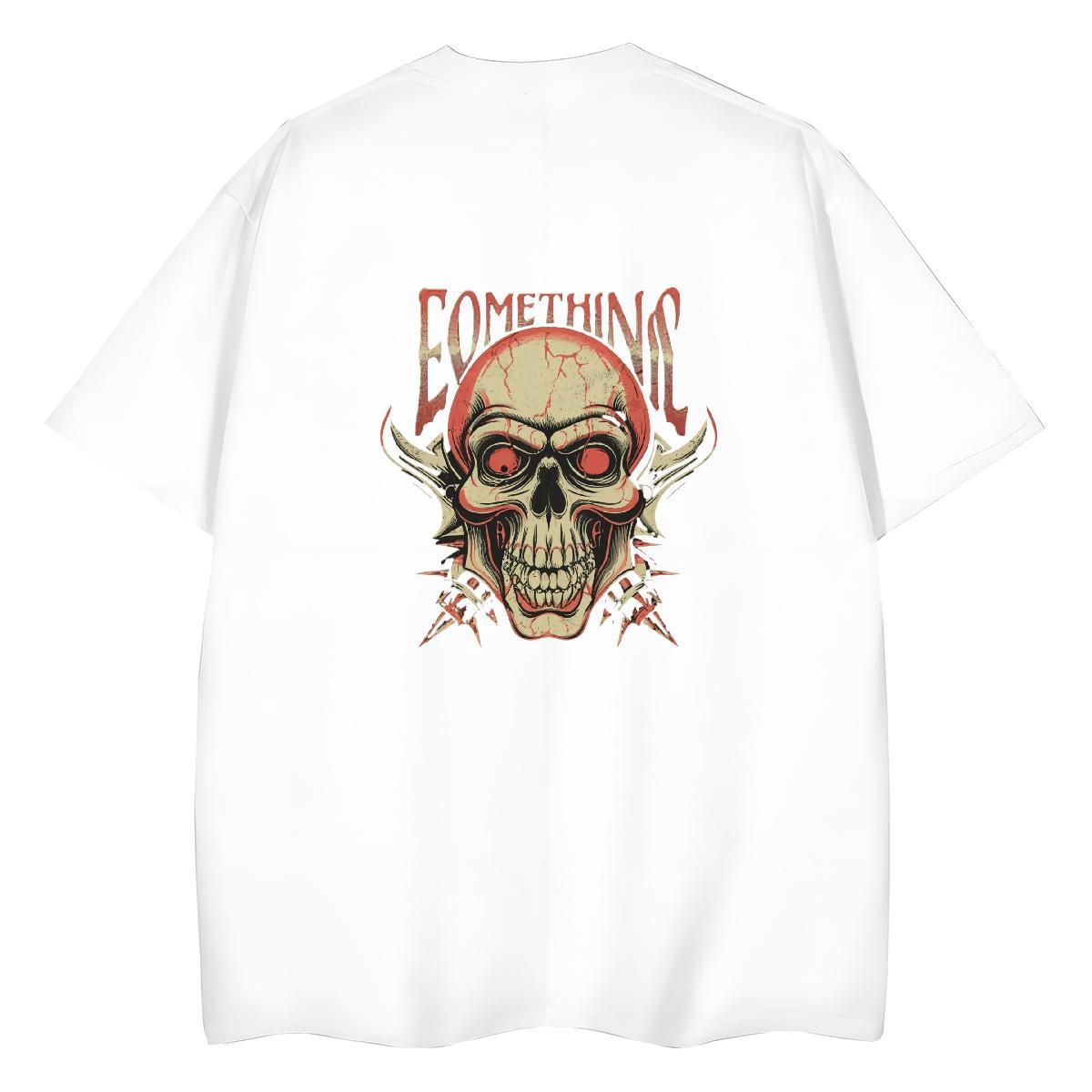 Classic T Shirt For Woman 230g Cotton Breathable Short Sleeve Hip Hop skull Couples T Shirts Free Shipping Anime Tees Shirts