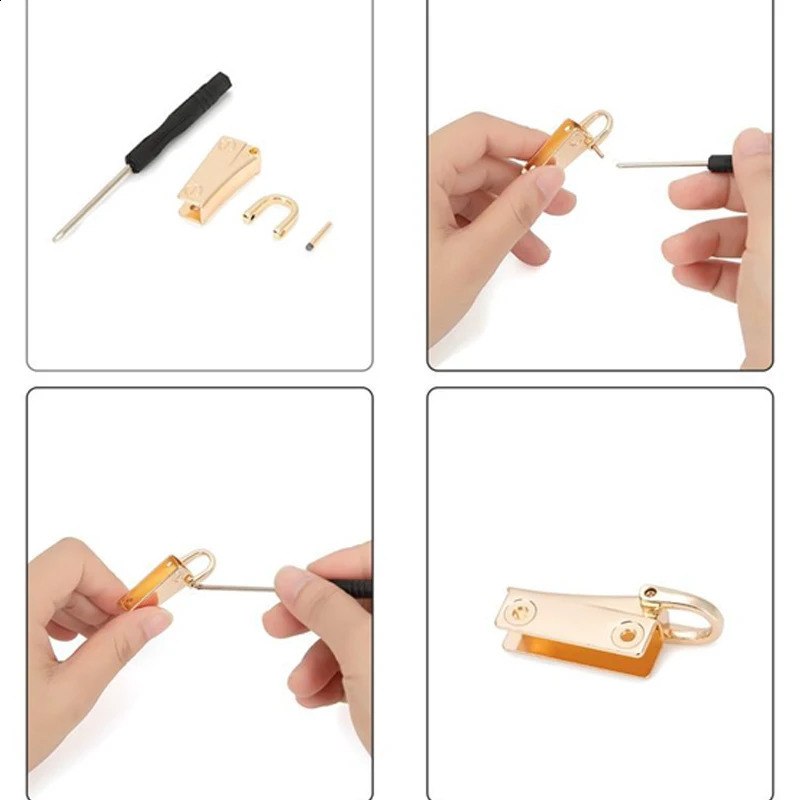 10PCS/Lot Mini Horseshoe Clasp Metal Ring Buckle Bag Handbag DIY Chain Strap Buttons Luggage Hardware Accessories Repair Parts 240821